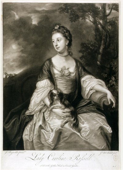 Lady Caroline Russell, engraved by James McArdell by Joshua Reynolds